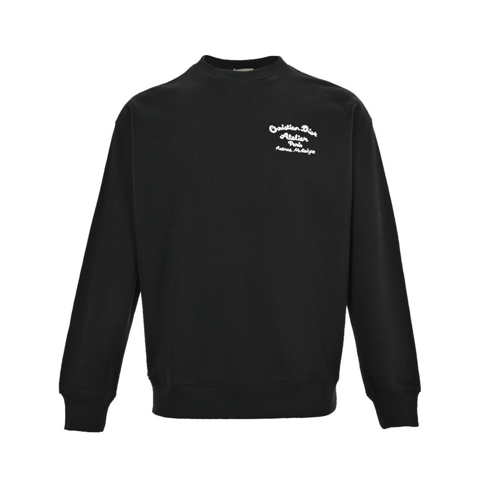 디올 23FW 앞뒤 시그니처 레터링 자수 크루넥 스웨트셔츠