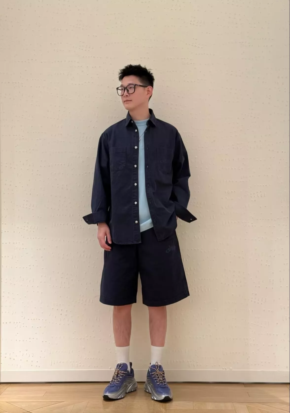 디올 25FW 콜라보 자수 로고 캔버스 셔츠 아우터 상세 이미지 11