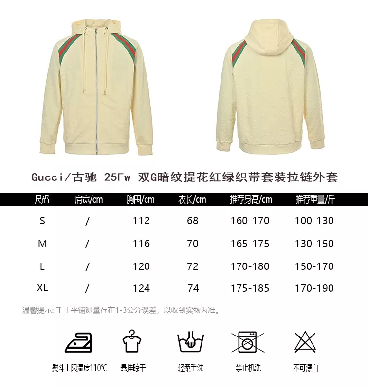 구찌 25FW 더블G 음각 자카드 레드그린 웹 후드 집업 재킷 상세 이미지 10