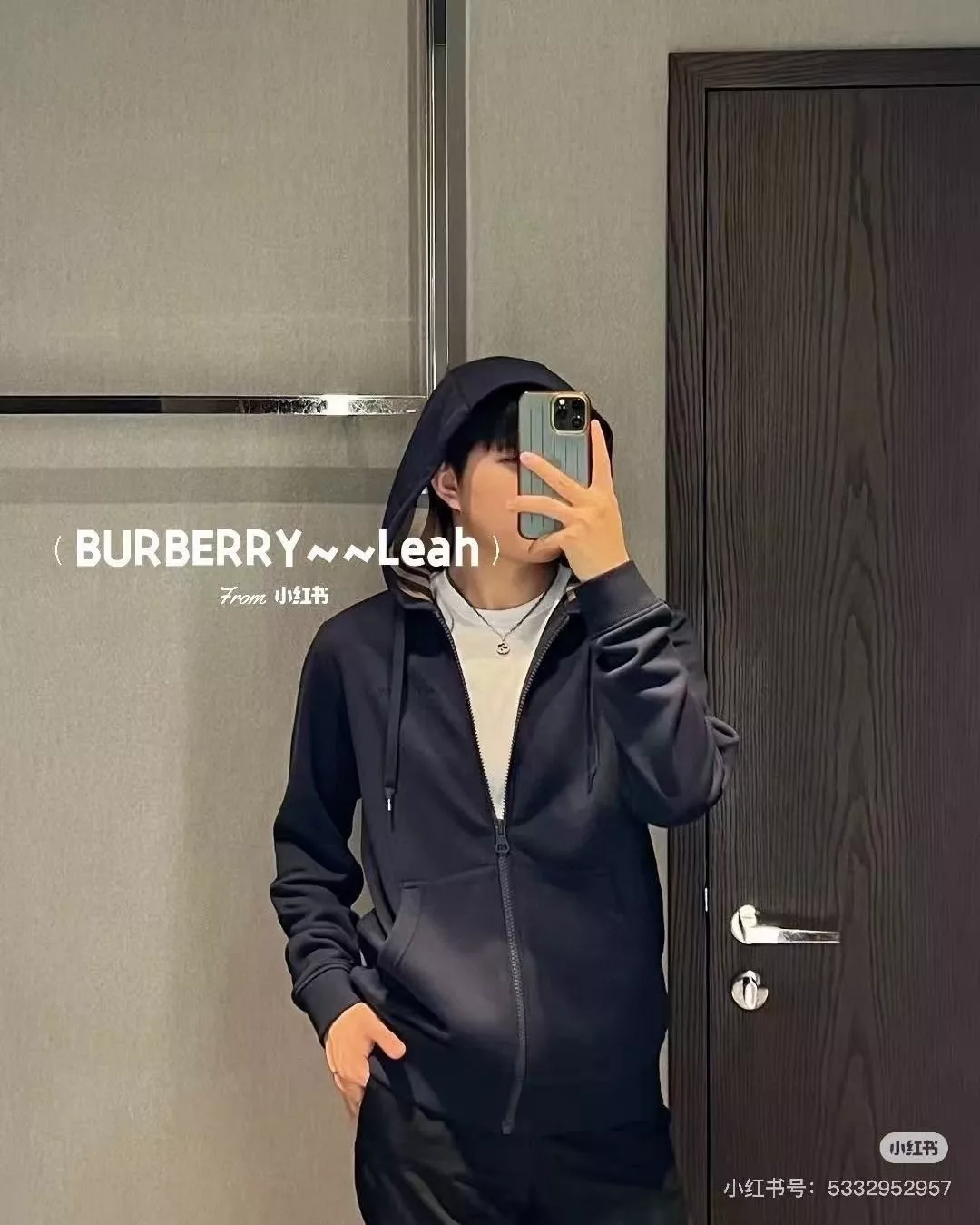버버리 24FW 레터 자수 체크 후드 집업 상세 이미지 15