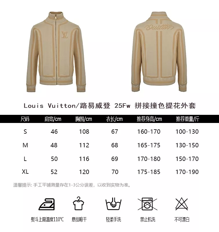 루이비통 25FW 옐로우 화이트 배색 자카드 하이넥 집업 재킷 상세 이미지 10