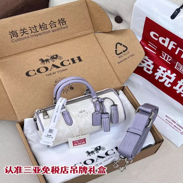 코치 레이시 펜슬 케이스 미니 배럴 스트랩 백