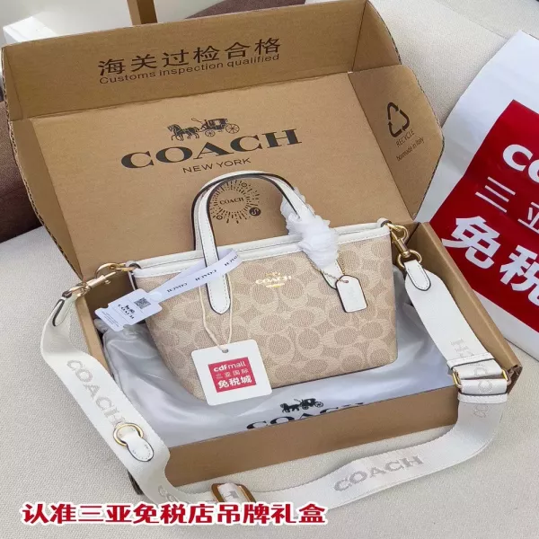 코치 시그니처 미니 시티 토트백