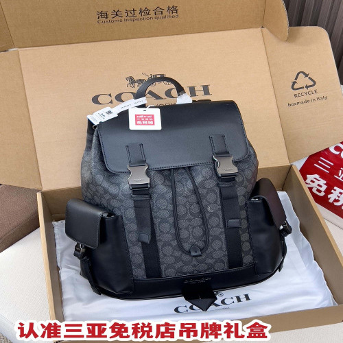코치 허드슨 플랩 버클 남성 백팩