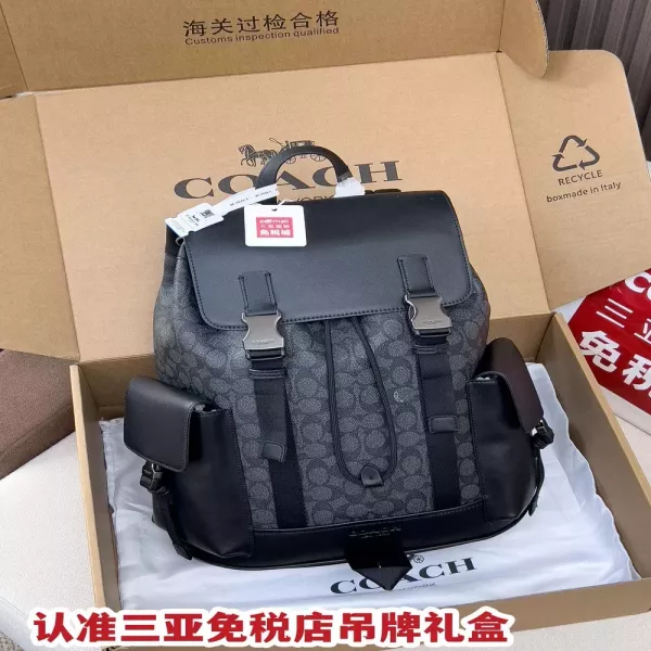 코치 허드슨 플랩 버클 남성 백팩
