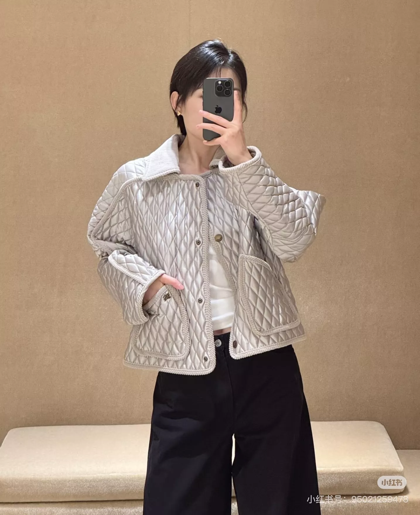 버버리 플로리스톤 여성 숏 퀼팅 나일론 패딩 재킷 상세 이미지 113