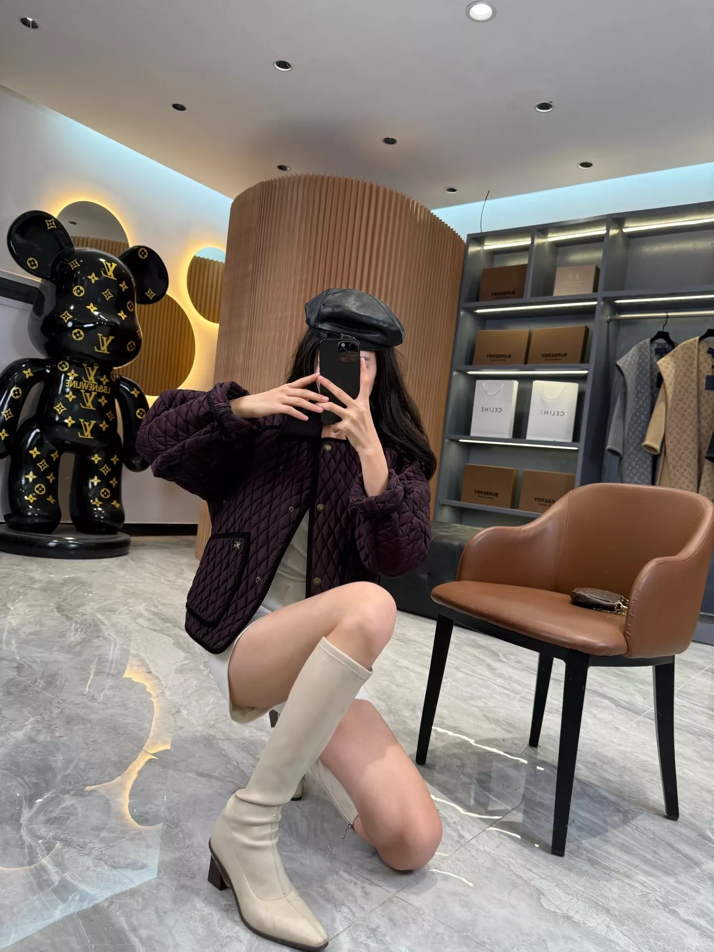 버버리 플로리스톤 여성 숏 퀼팅 나일론 패딩 재킷 상세 이미지 127