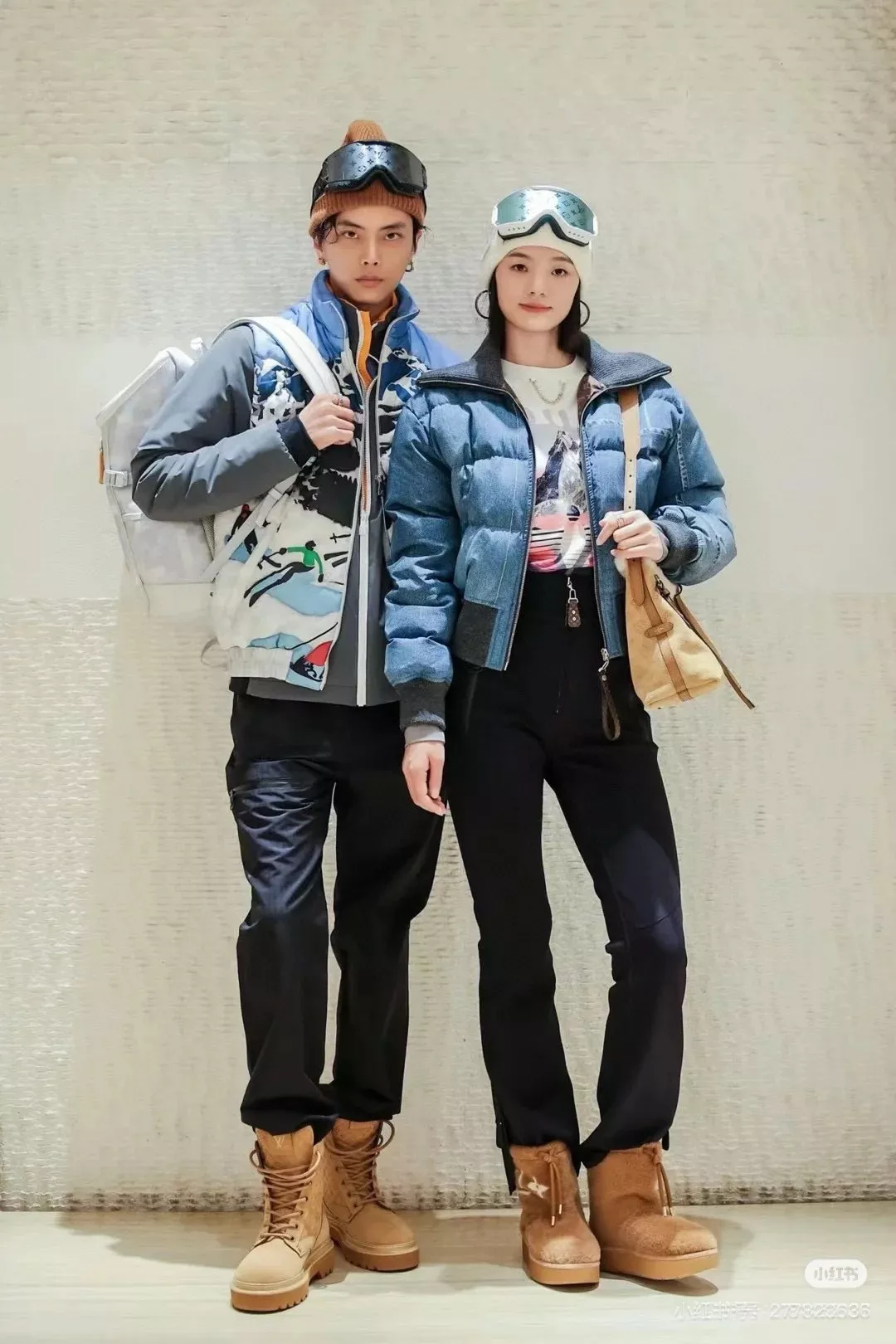 루이비통 데님 패치워크 하이넥 쇼트 다운 재킷 상세 이미지 47