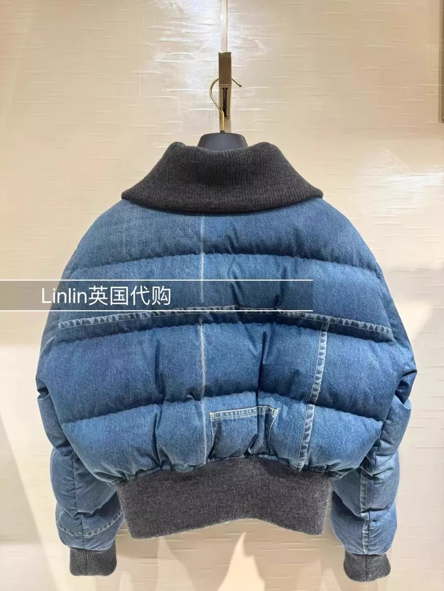 루이비통 데님 패치워크 하이넥 쇼트 다운 재킷 상세 이미지 24