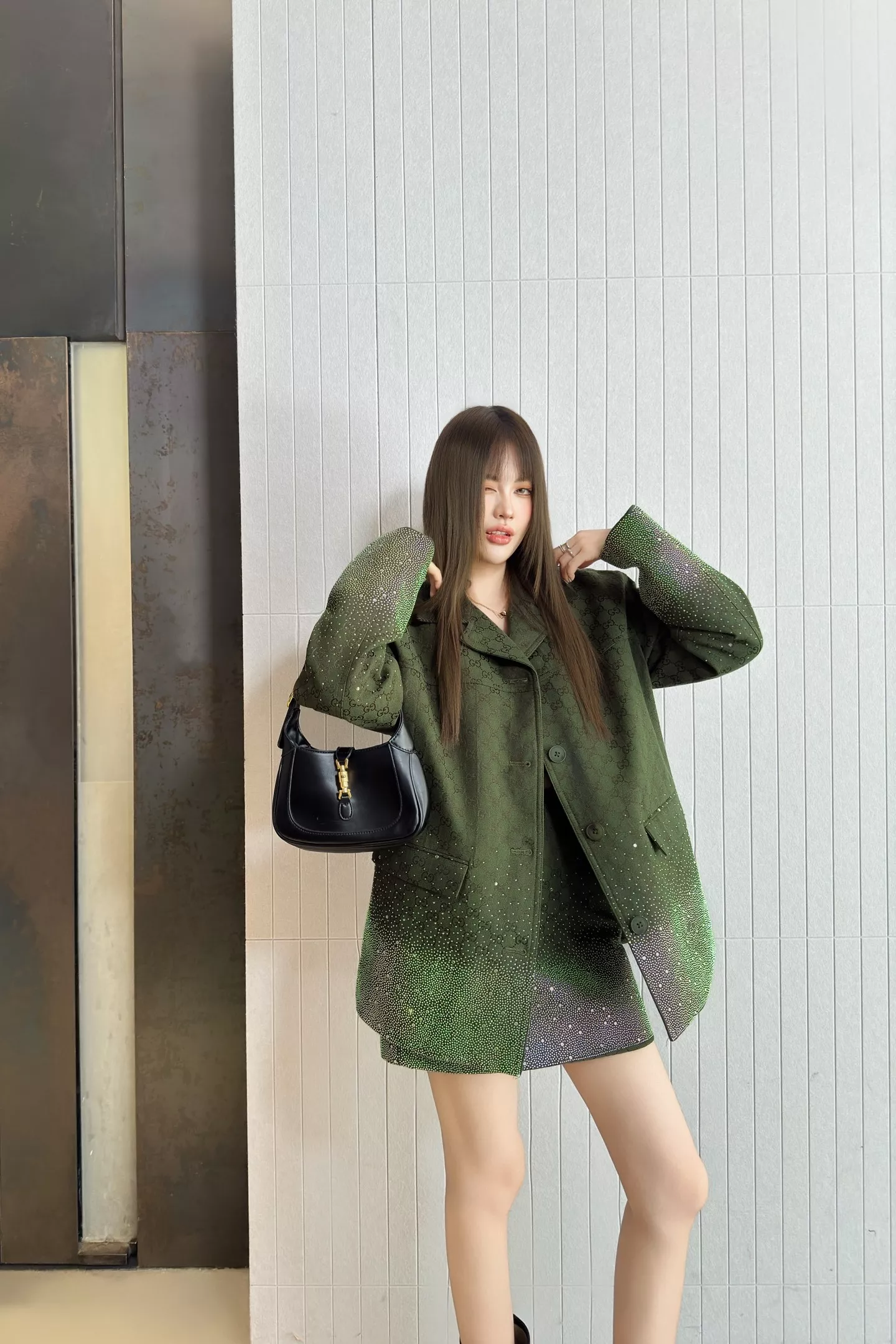 구찌 더블G 자카드 핫픽스 미니 스커트 상세 이미지 17