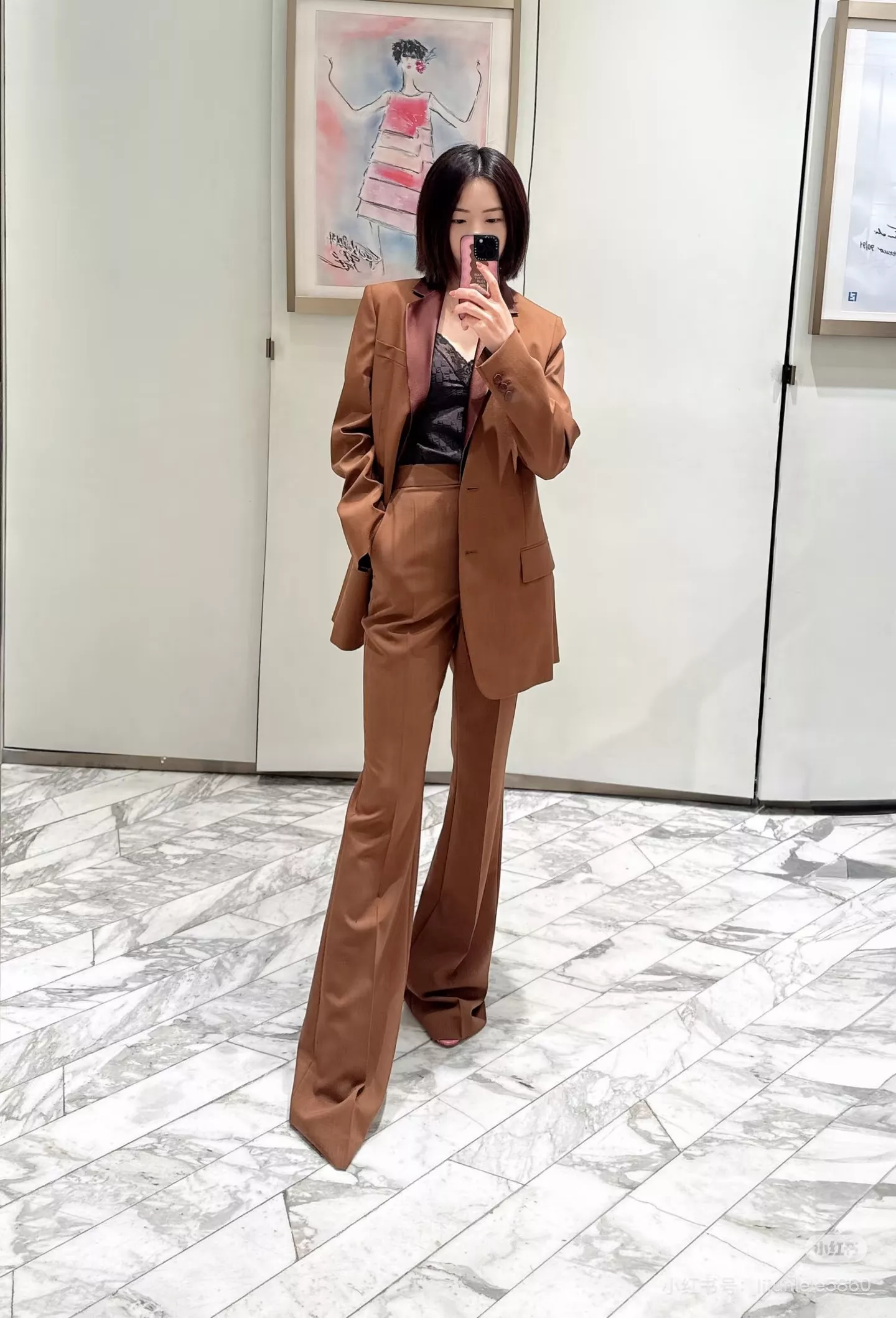 노브랜드 브라운 테일러드 슬랙스 팬츠 상세 이미지 11