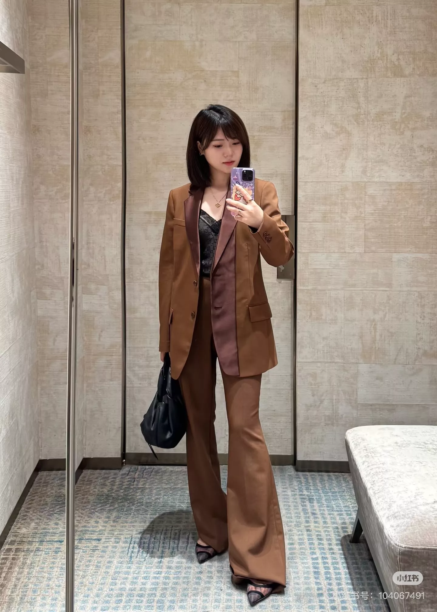 노브랜드 브라운 테일러드 슬랙스 팬츠 상세 이미지 13