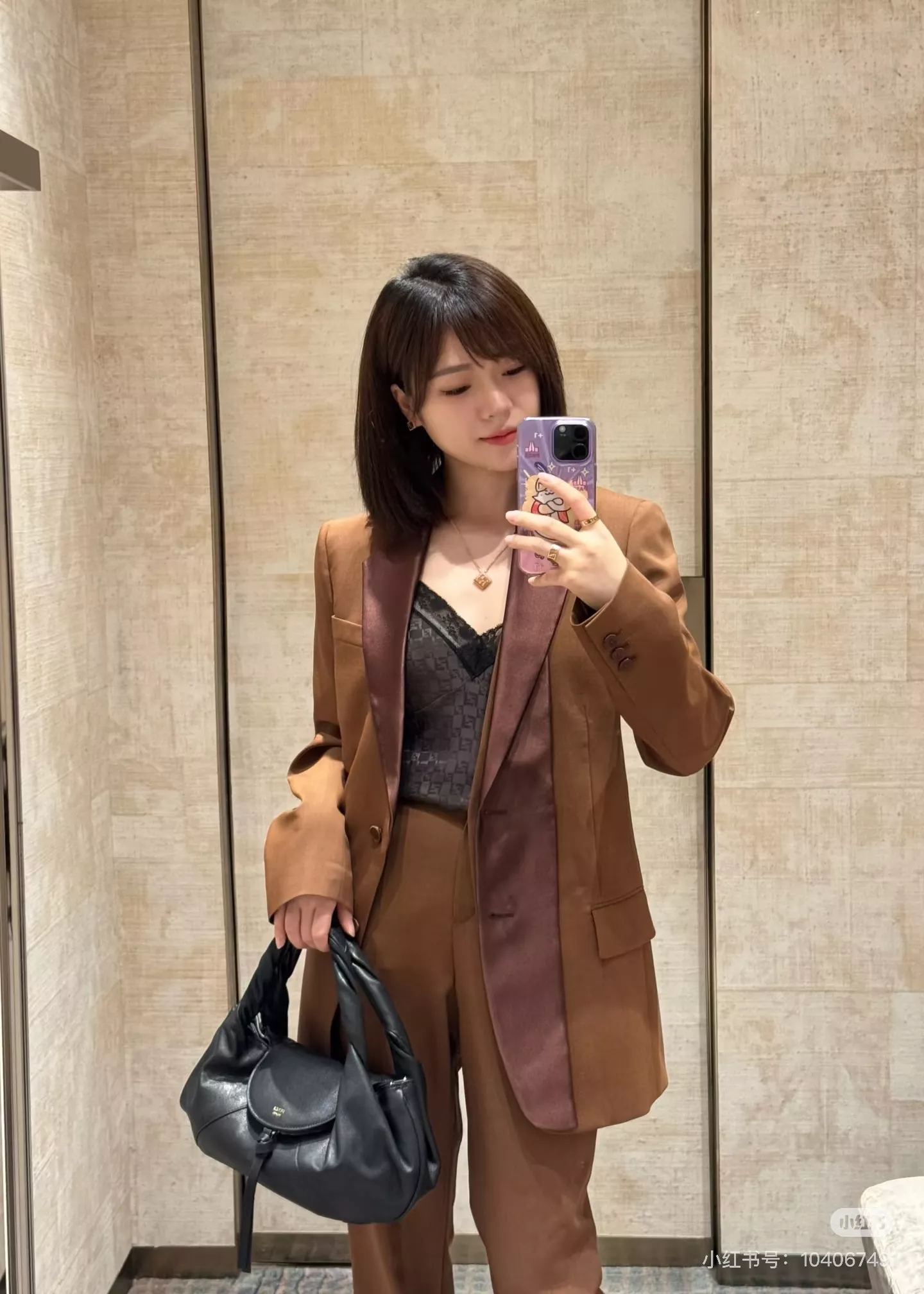 노브랜드 브라운 테일러드 슬랙스 팬츠 상세 이미지 12