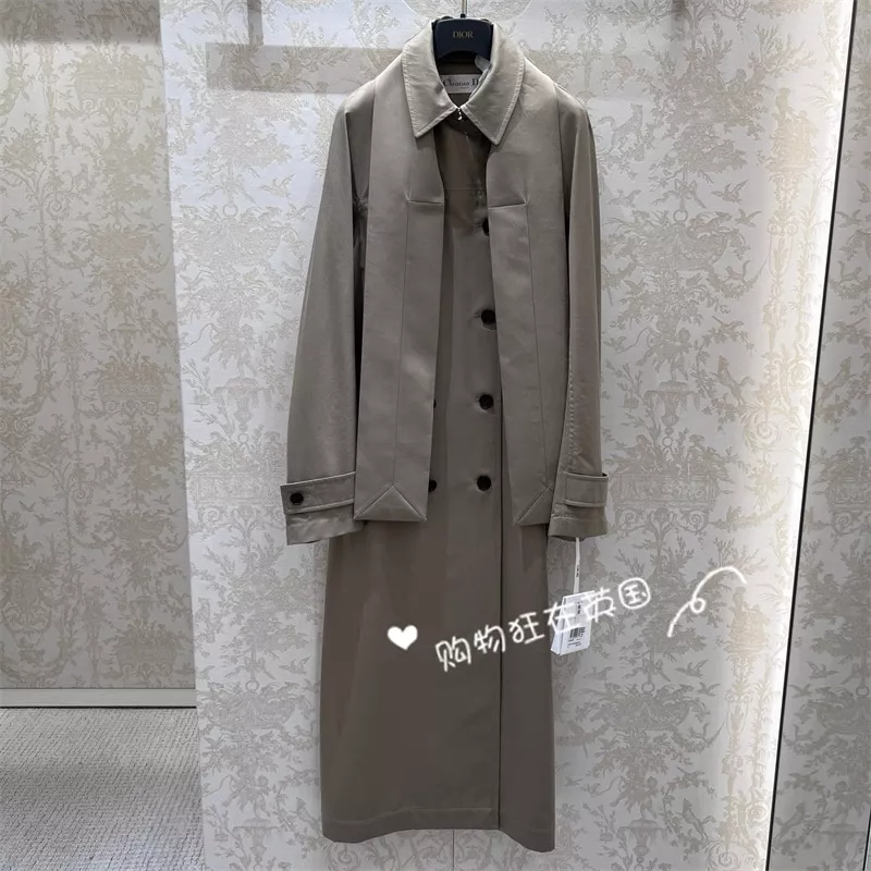 디올 25FW 탈부착 머플러형 넥워머 더블버튼 트렌치 코트 상세 이미지 20