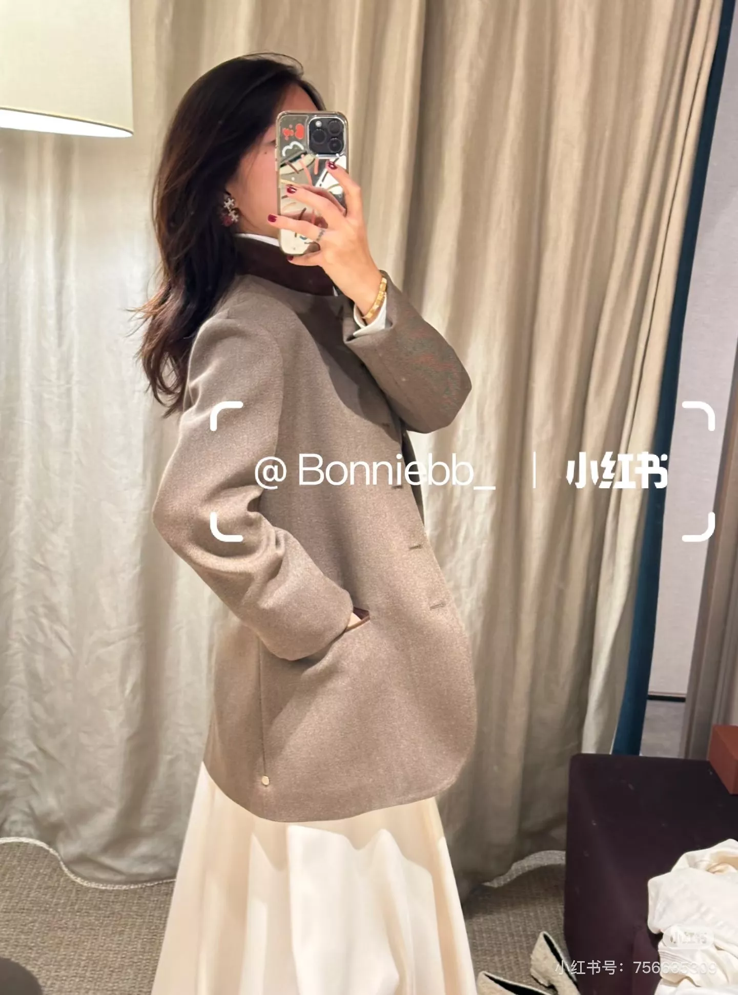 로로피아나 25FW 배색 스탠드카라 테일러드 재킷 상세 이미지 19