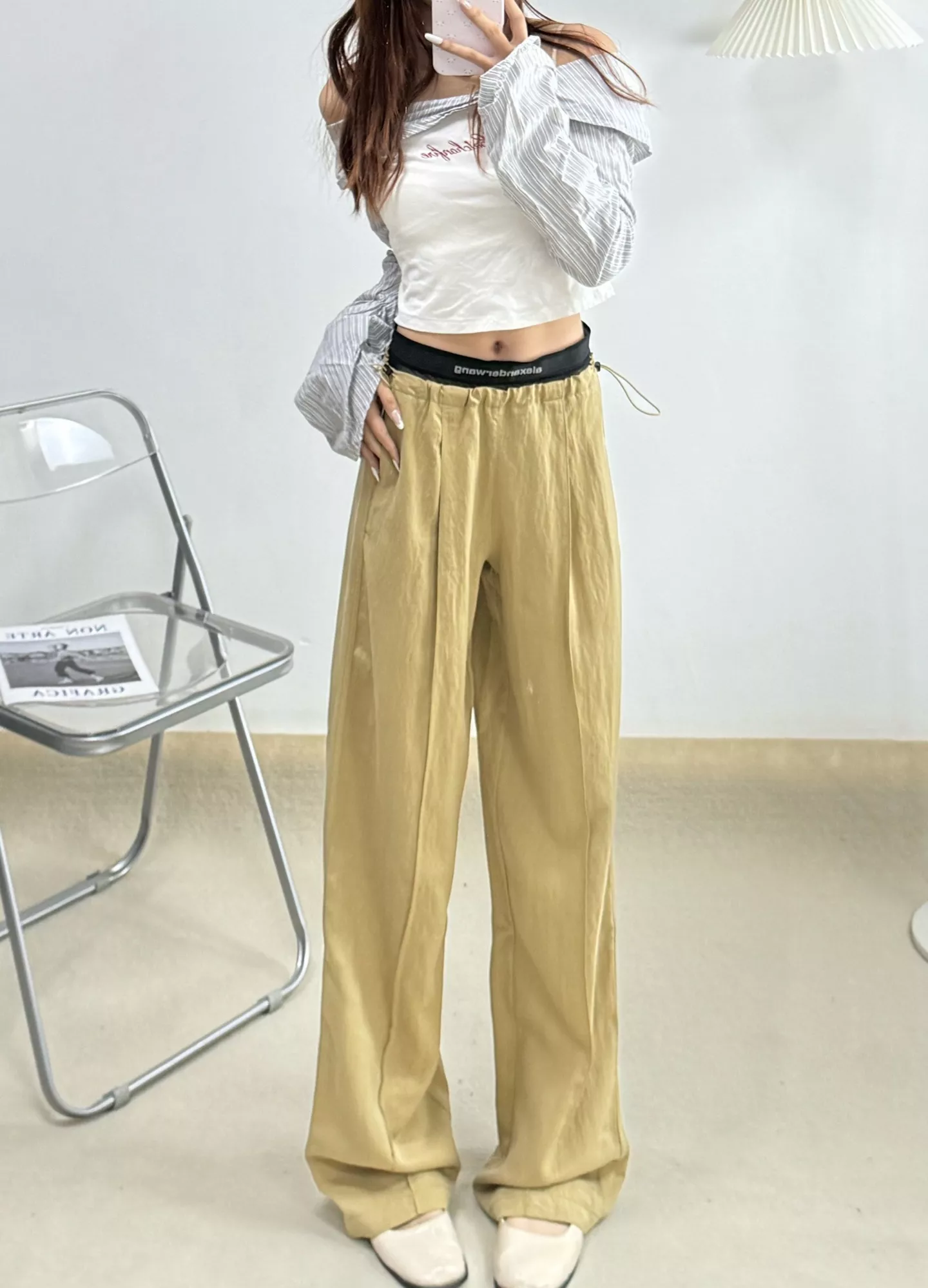 알렉산더왕 더블 허리 밴딩 와이드 팬츠 상세 이미지 20