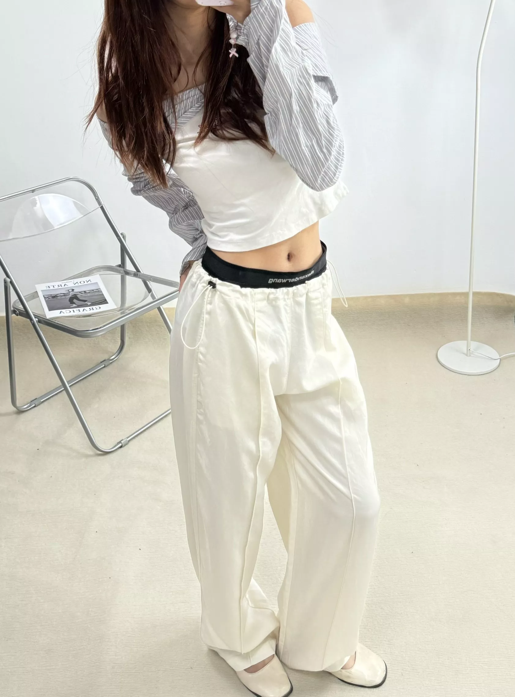 알렉산더왕 더블 허리 밴딩 와이드 팬츠 상세 이미지 15