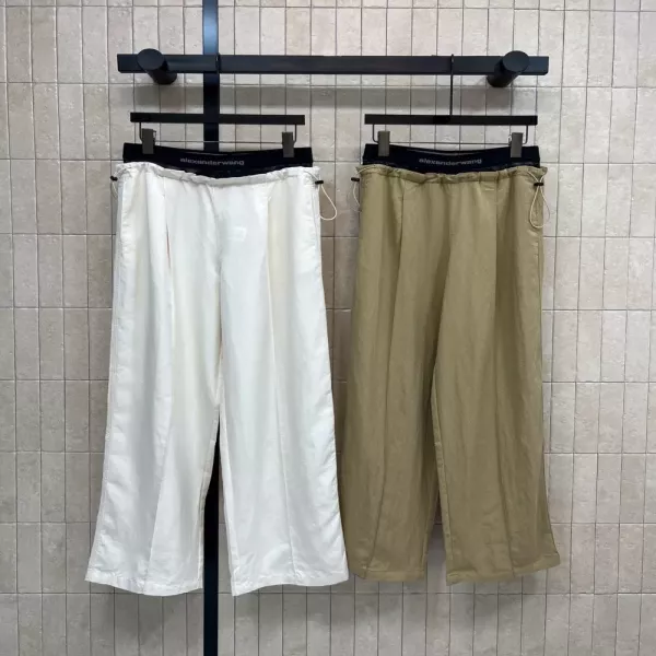 알렉산더왕 더블 허리 밴딩 와이드 팬츠
