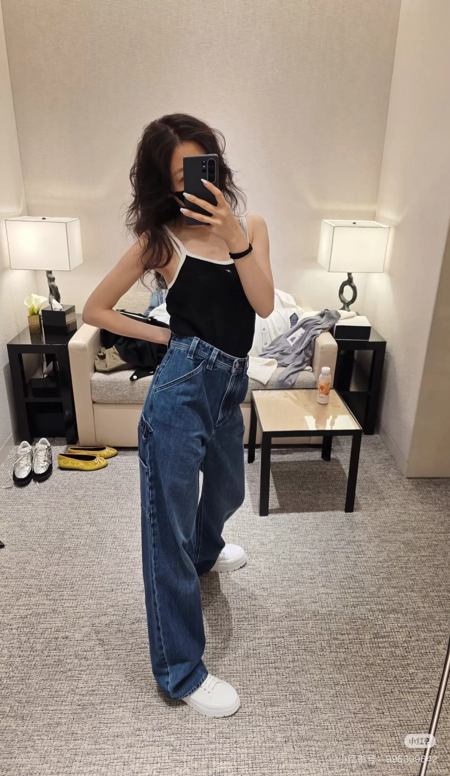 자라 빈티지 워싱 데님 셔츠 재킷 하이웨이스트 와이드 팬츠 세트 상세 이미지 19