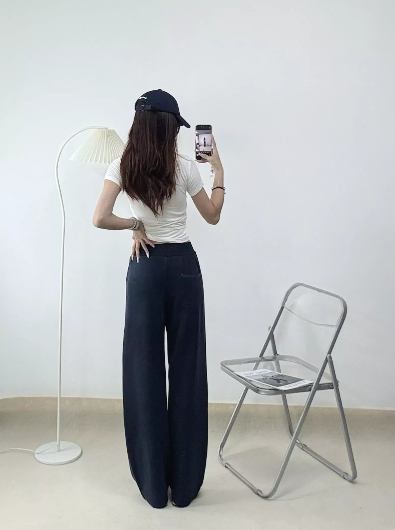 생로랑 로고 밴딩 와이드핏 트레이닝 팬츠 상세 이미지 19