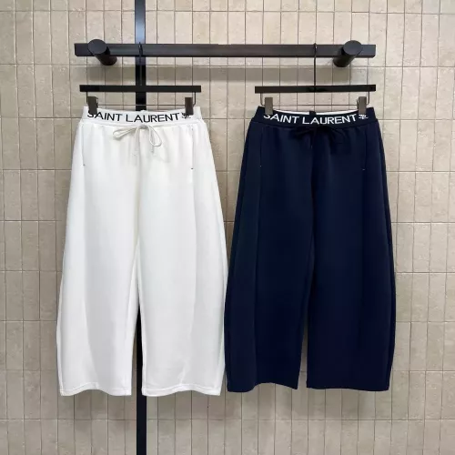 생로랑 로고 밴딩 와이드핏 트레이닝 팬츠