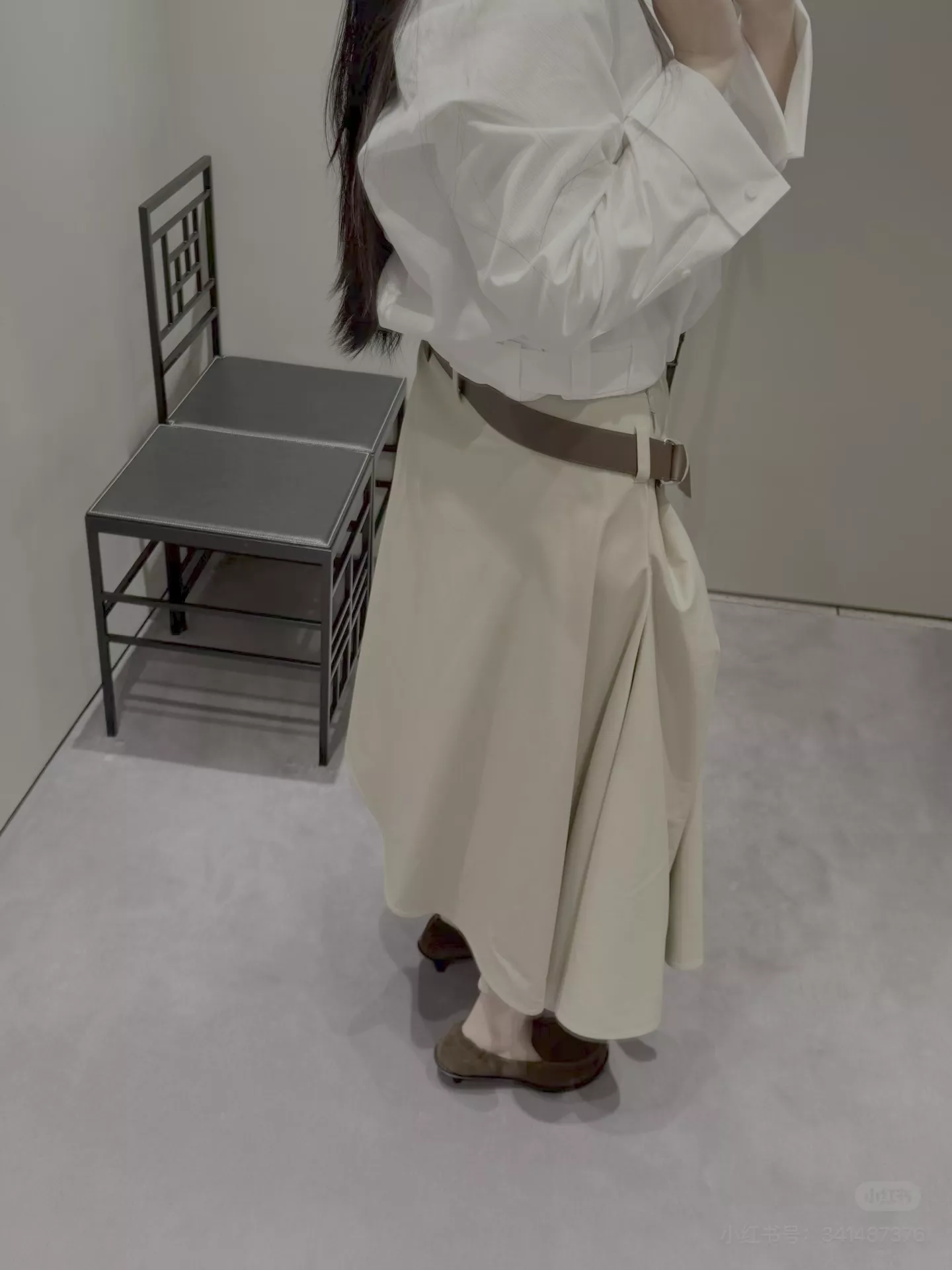 로우클래식 비대칭 언밸런스 코튼 스커트 벨트 세트 상세 이미지 19