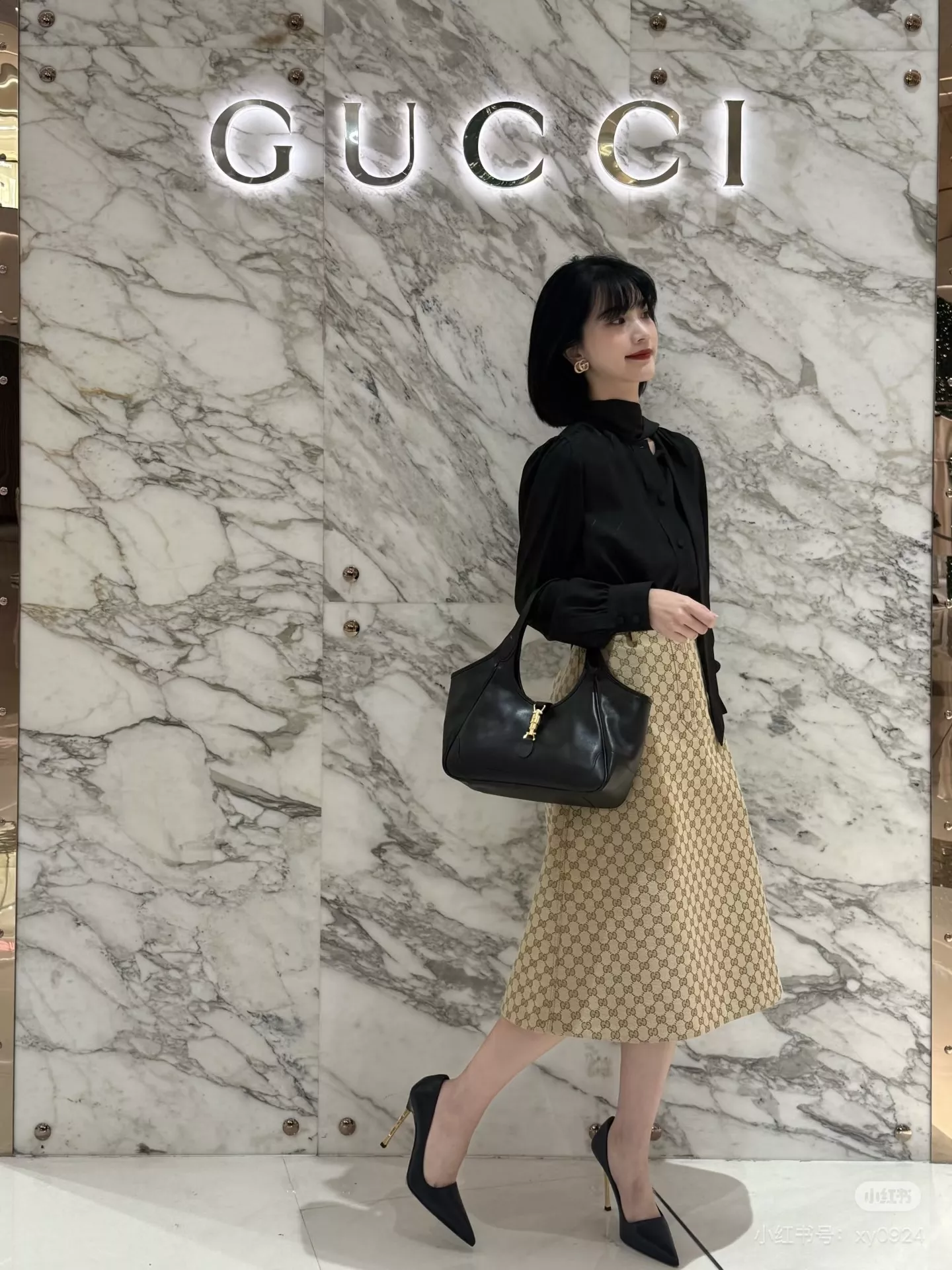 구찌 더블 G 자카드 하이웨이스트 스커트 상세 이미지 27