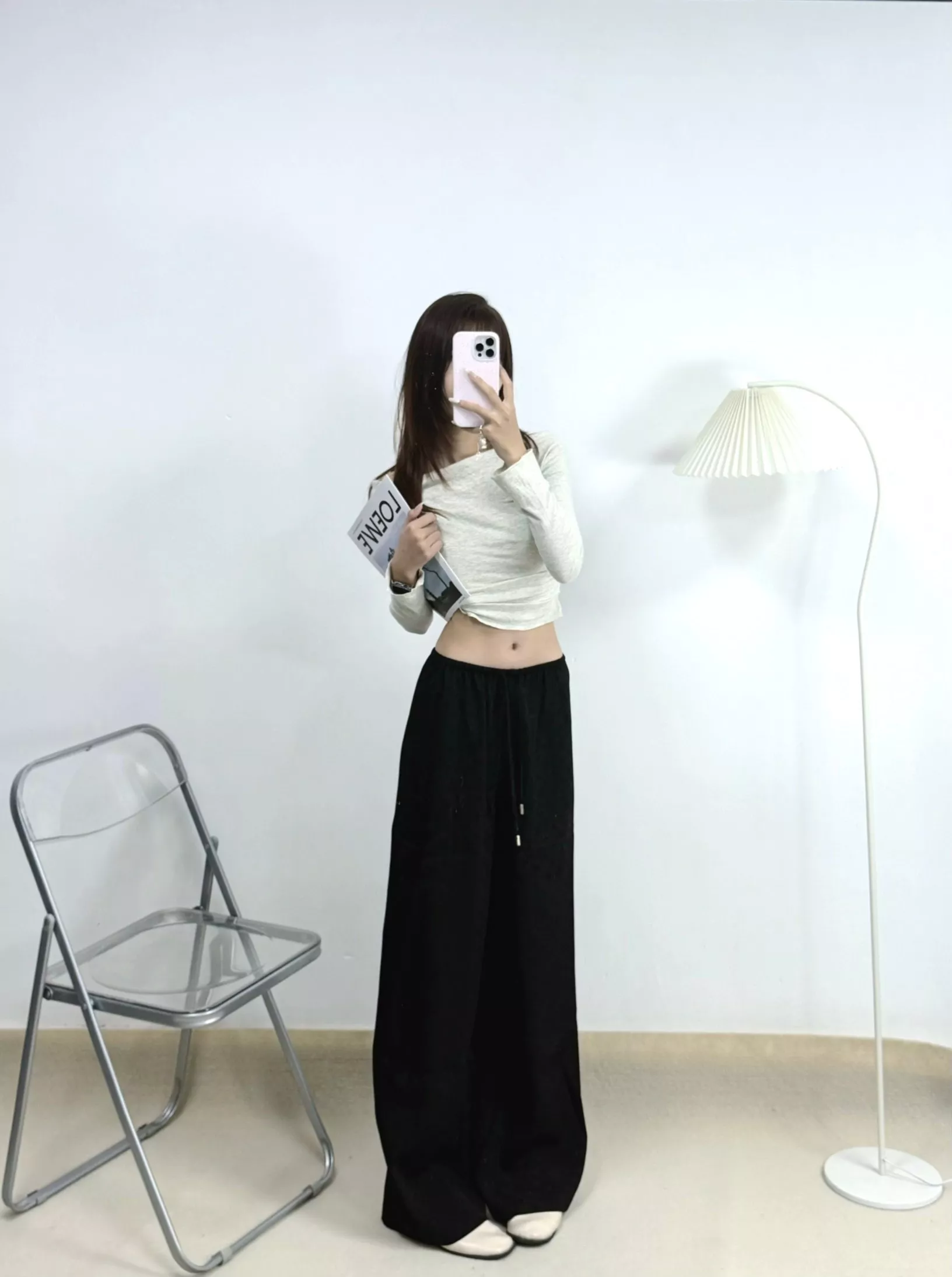 셀린느 트리옹프 자수 와이드 밴딩 팬츠 상세 이미지 22