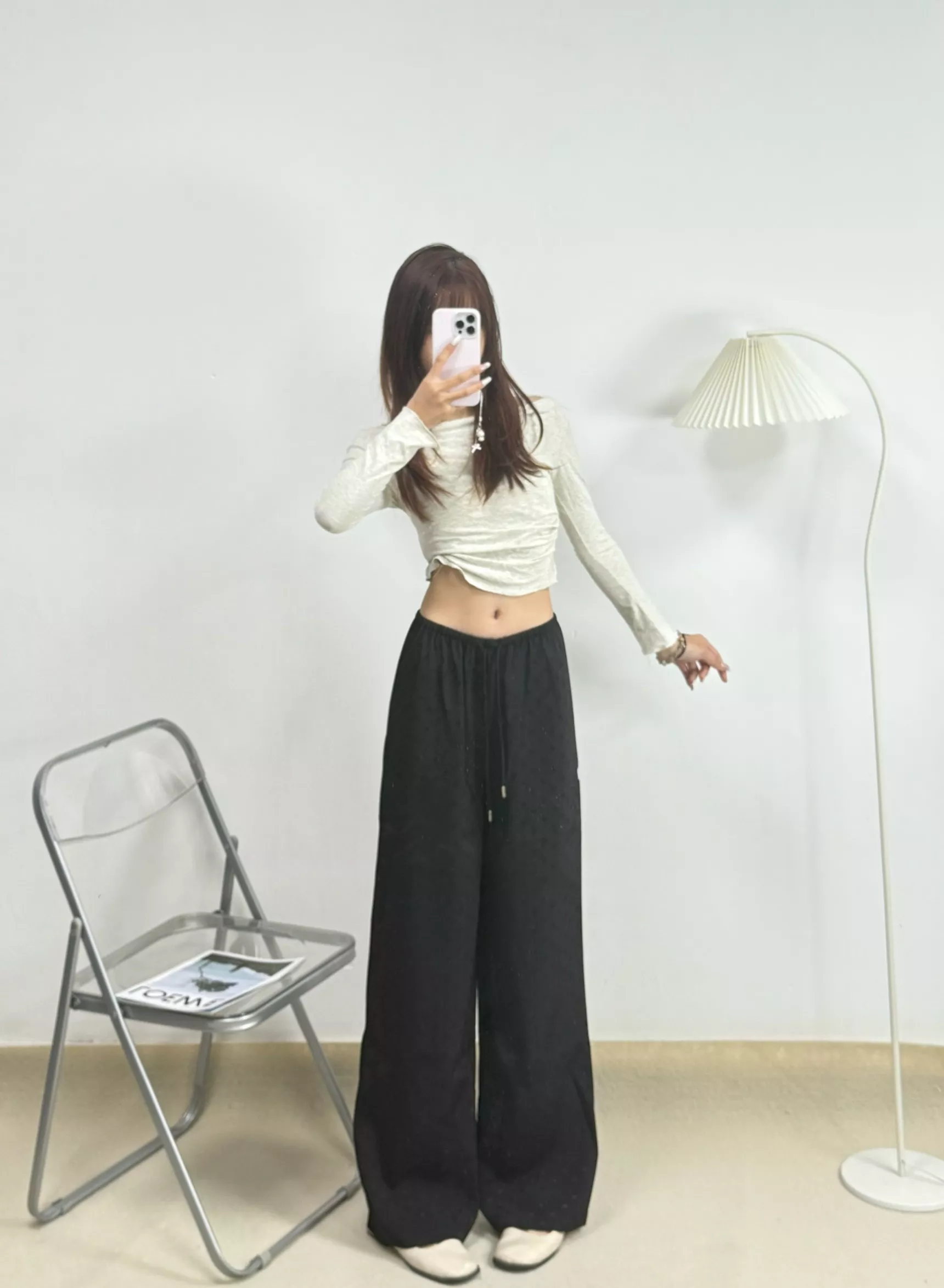 셀린느 트리옹프 자수 와이드 밴딩 팬츠 상세 이미지 20