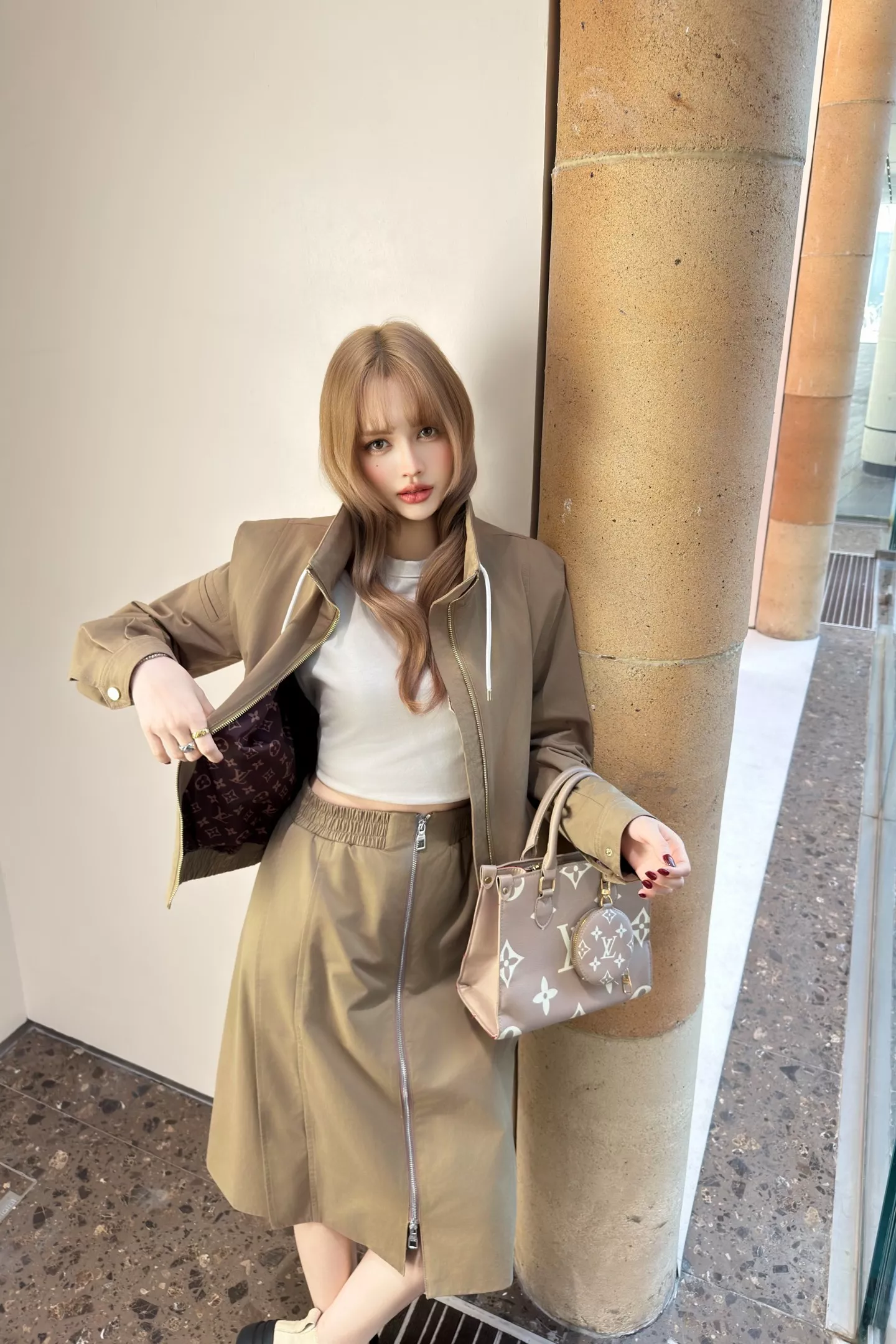 루이비통 26SS 카키 코튼 유틸리티 스커트 상세 이미지 25