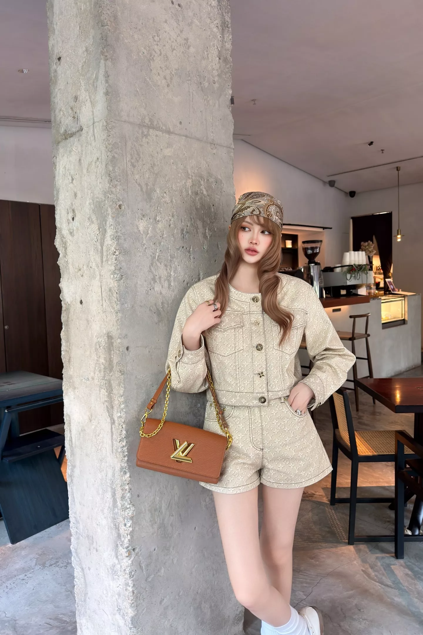 루이비통 모노그램 자카드 하이웨이스트 쇼츠 상세 이미지 14