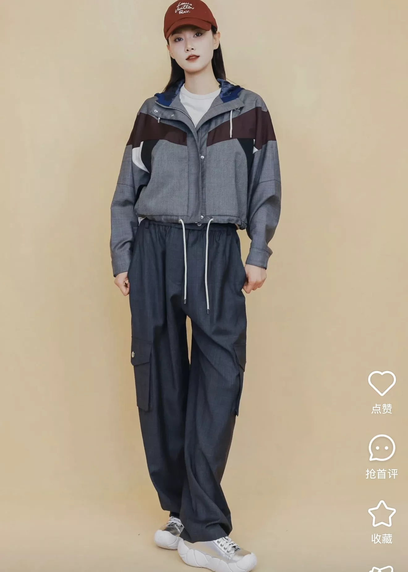 루이비통 26 이른 봄 컬러블록 드로스트링 하이웨스트 팬츠 상세 이미지 20