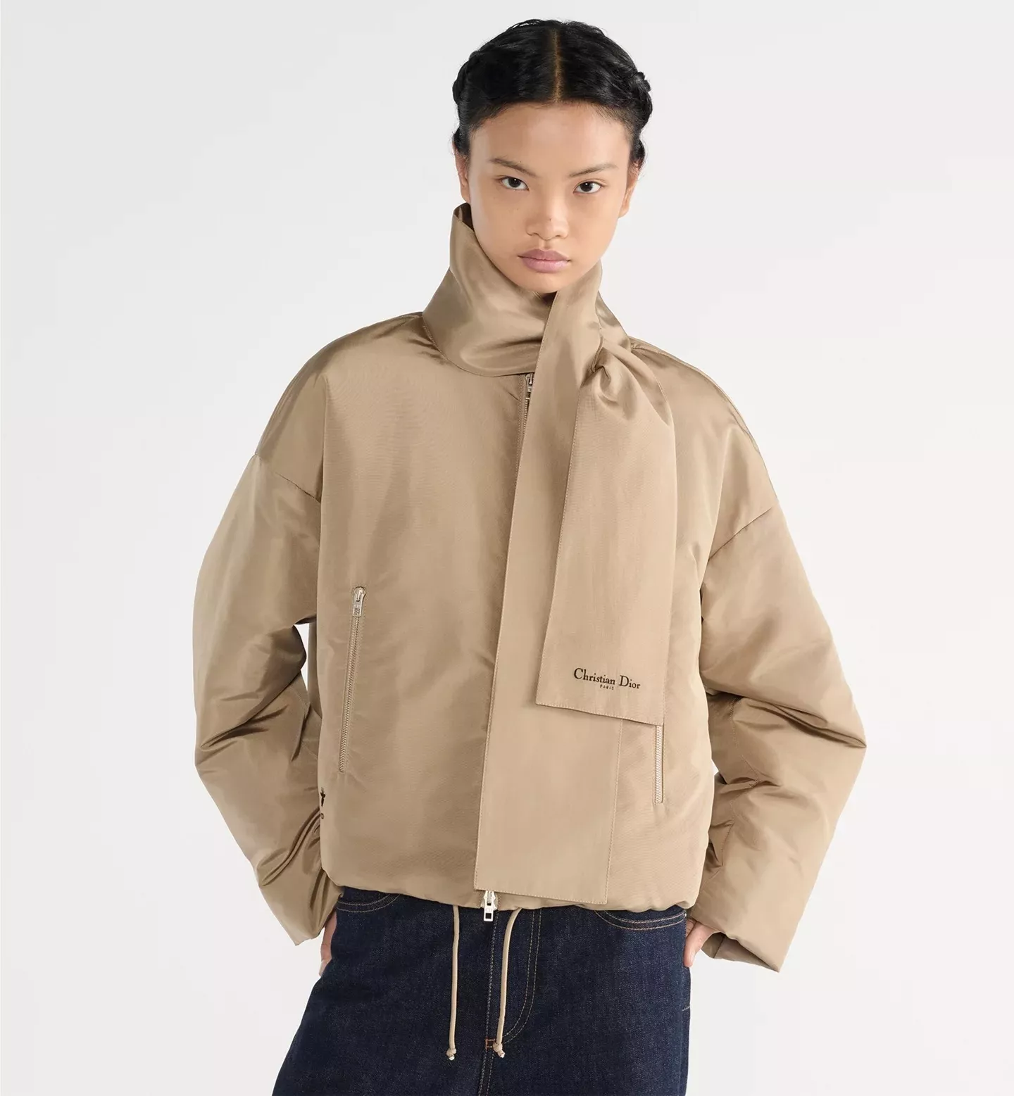 디올 25FW 탈부착 머플러 포인트 숏 패딩 점퍼 상세 이미지 14