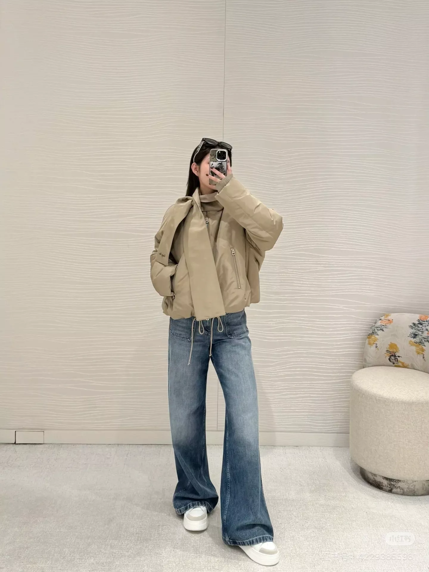 디올 25FW 탈부착 머플러 포인트 숏 패딩 점퍼 상세 이미지 19