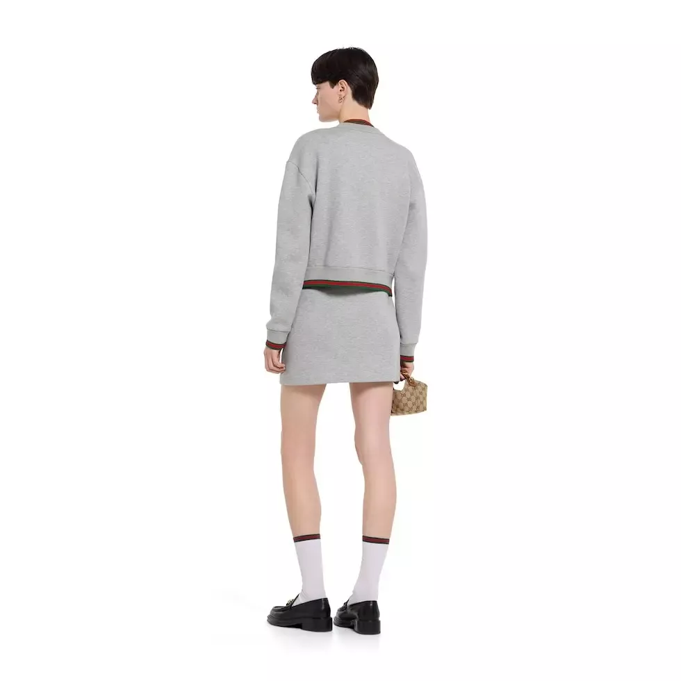 구찌 로고 버튼 라운드넥 스웻 가디건 상세 이미지 14
