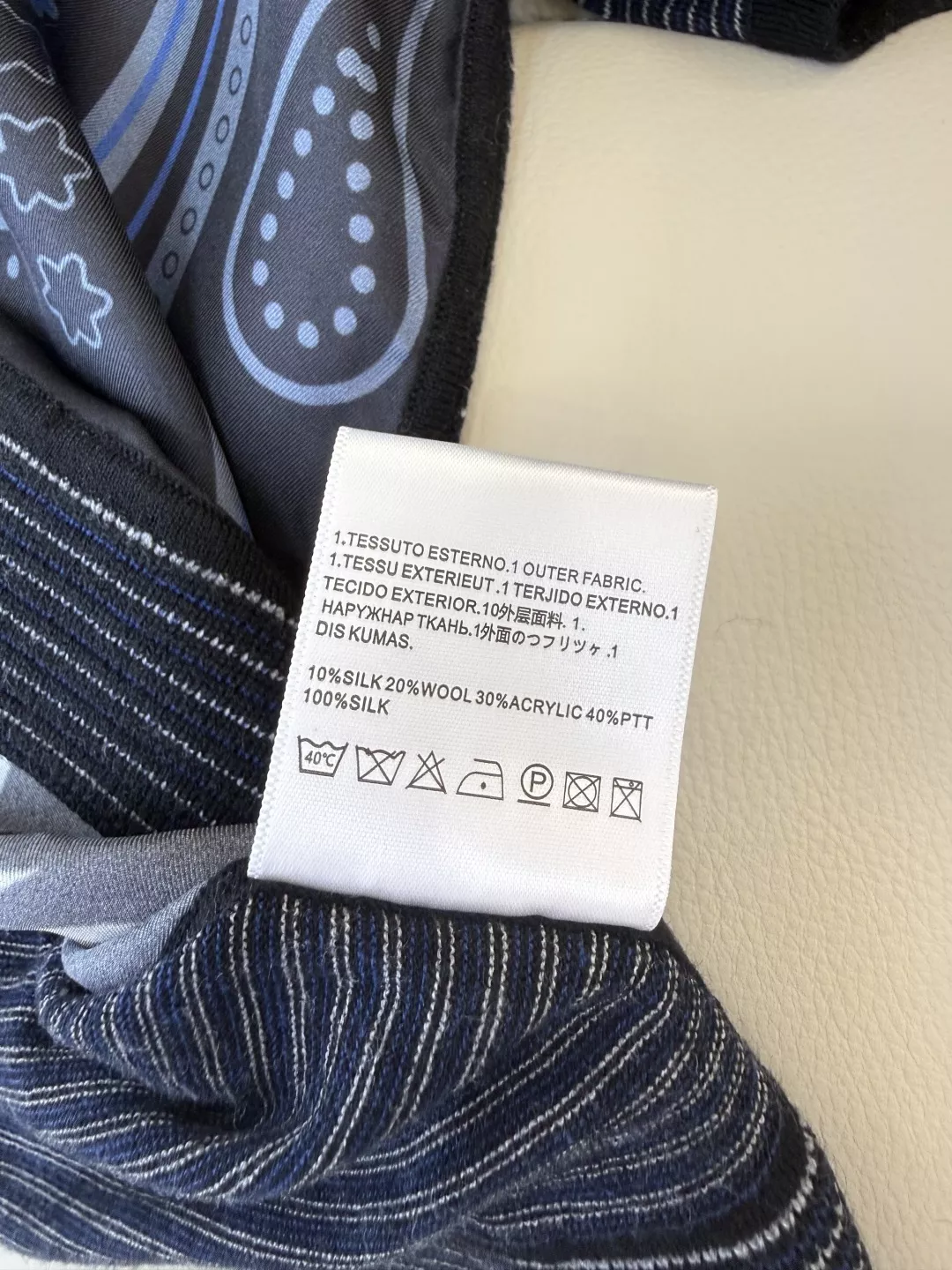 에르메스 실크 배색 라운드넥 반소매 니트 풀오버 상세 이미지 9