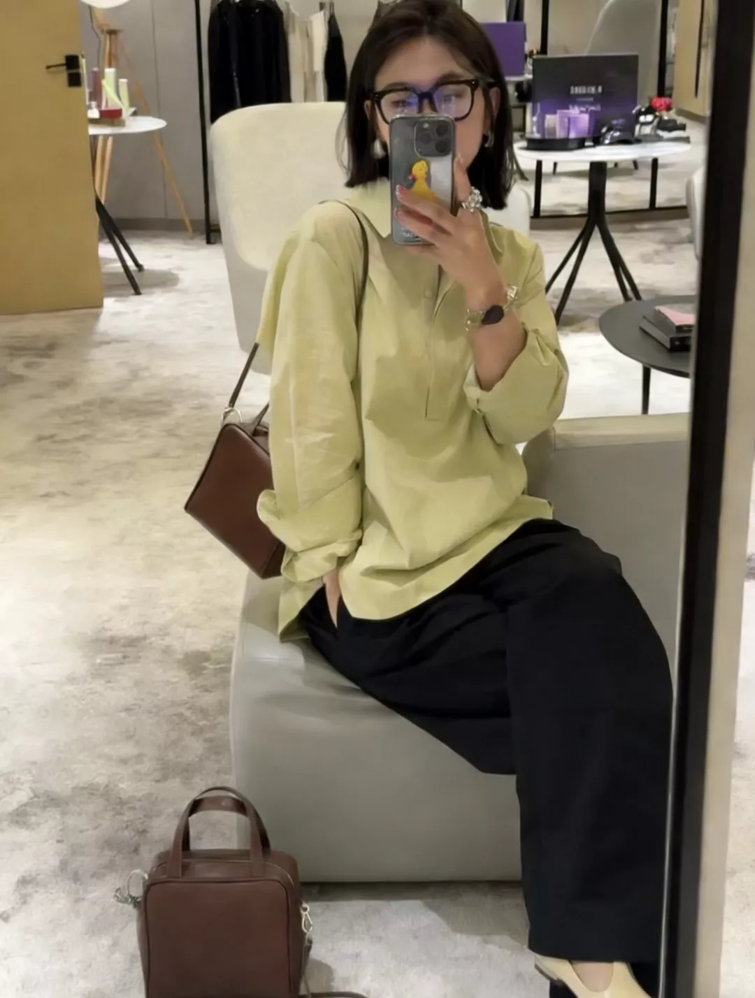 더로우 극简풍 롱슬리브 카라 풀오버 셔츠 상세 이미지 12