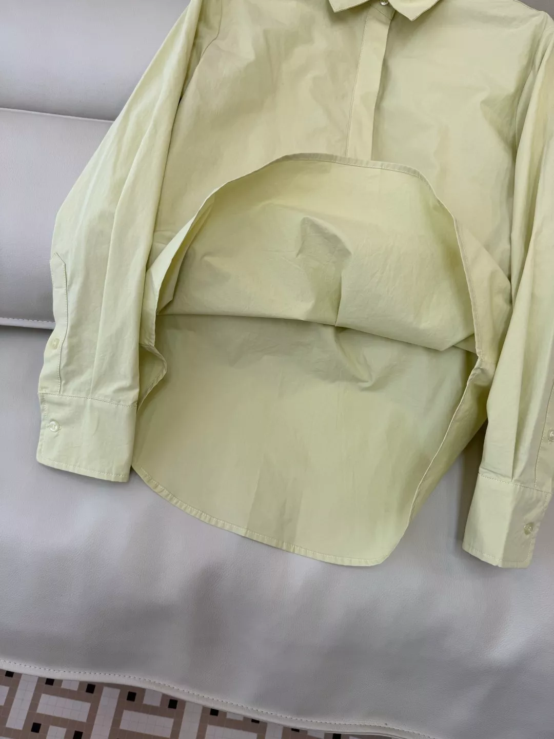 더로우 극简풍 롱슬리브 카라 풀오버 셔츠 상세 이미지 8