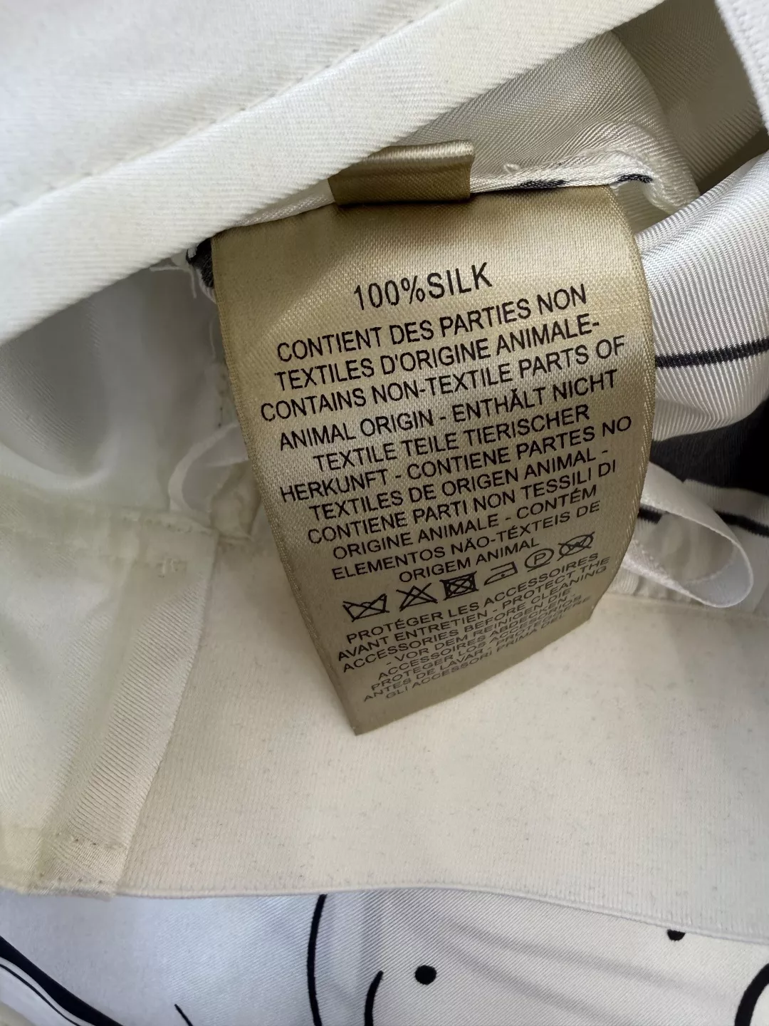 에르메스 실크 프린트 와이드 7부 팬츠 상세 이미지 9