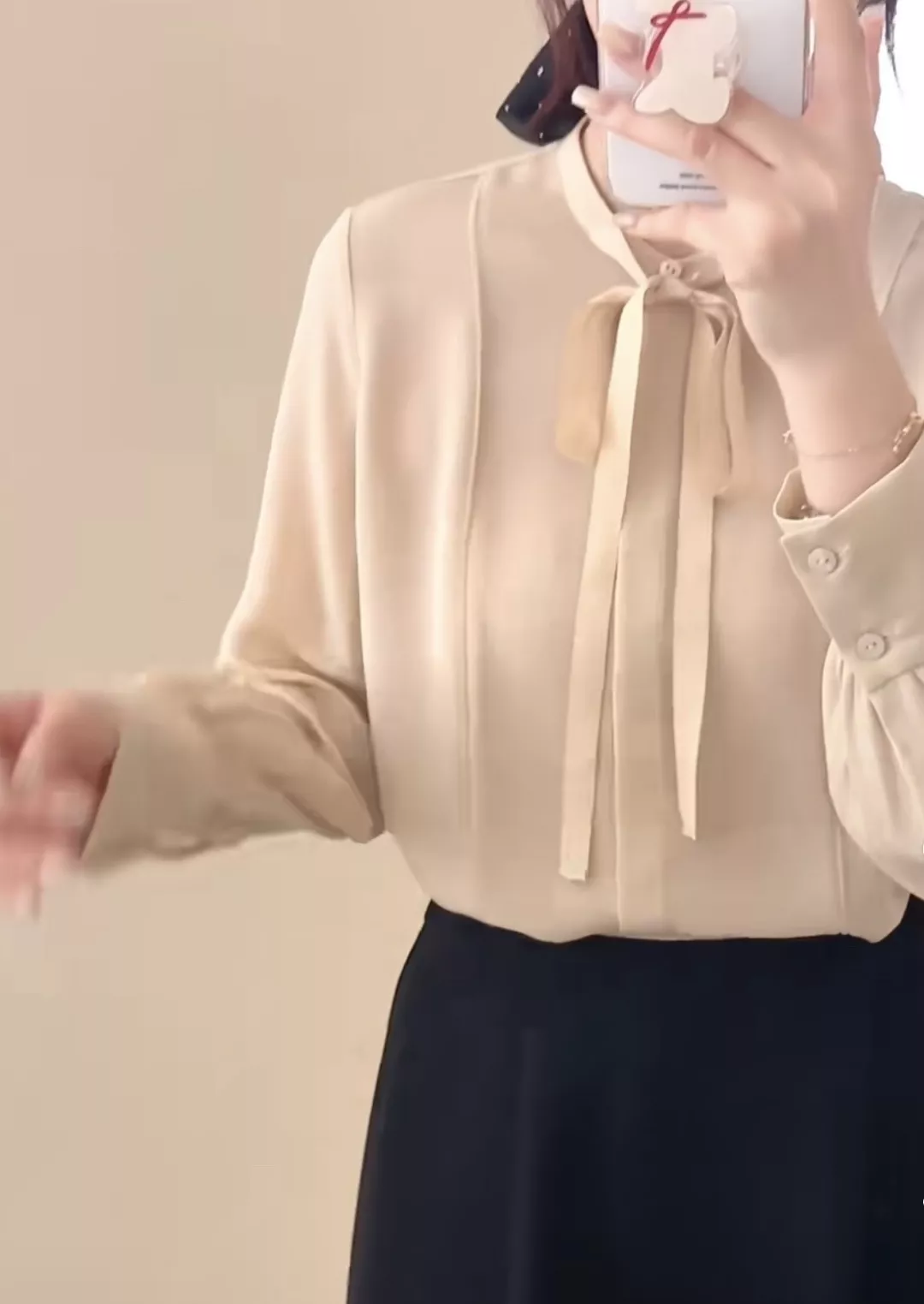 아이시클 실크 크레이프 긴소매 셔츠 상세 이미지 17