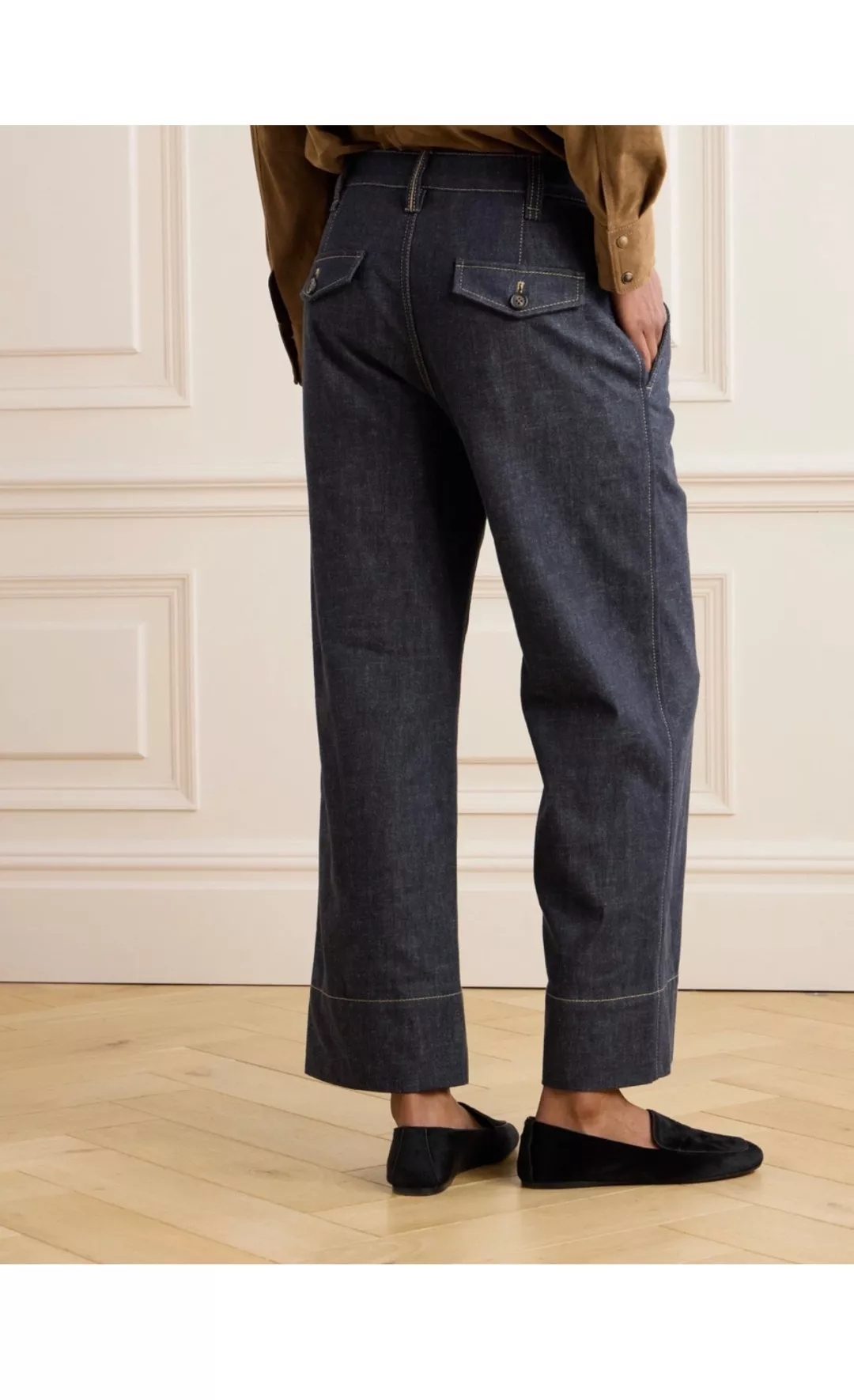 노브랜드 코튼 린넨 혼방 와이드 데님 롱팬츠 상세 이미지 17