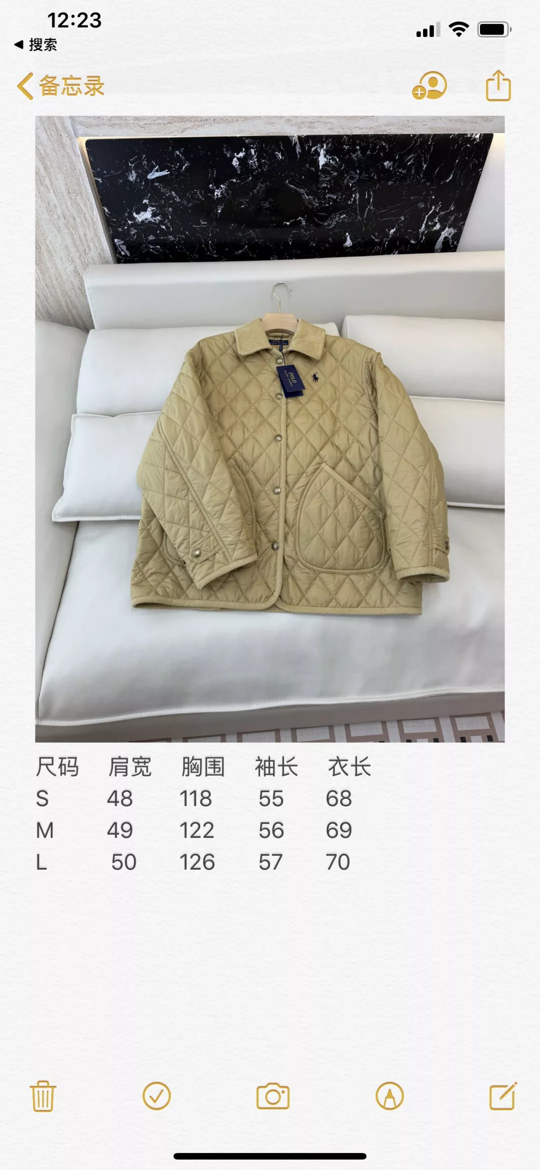 랄프로렌 퀼팅 카라 코듀로이넥 버튼 패딩 재킷 상세 이미지 10