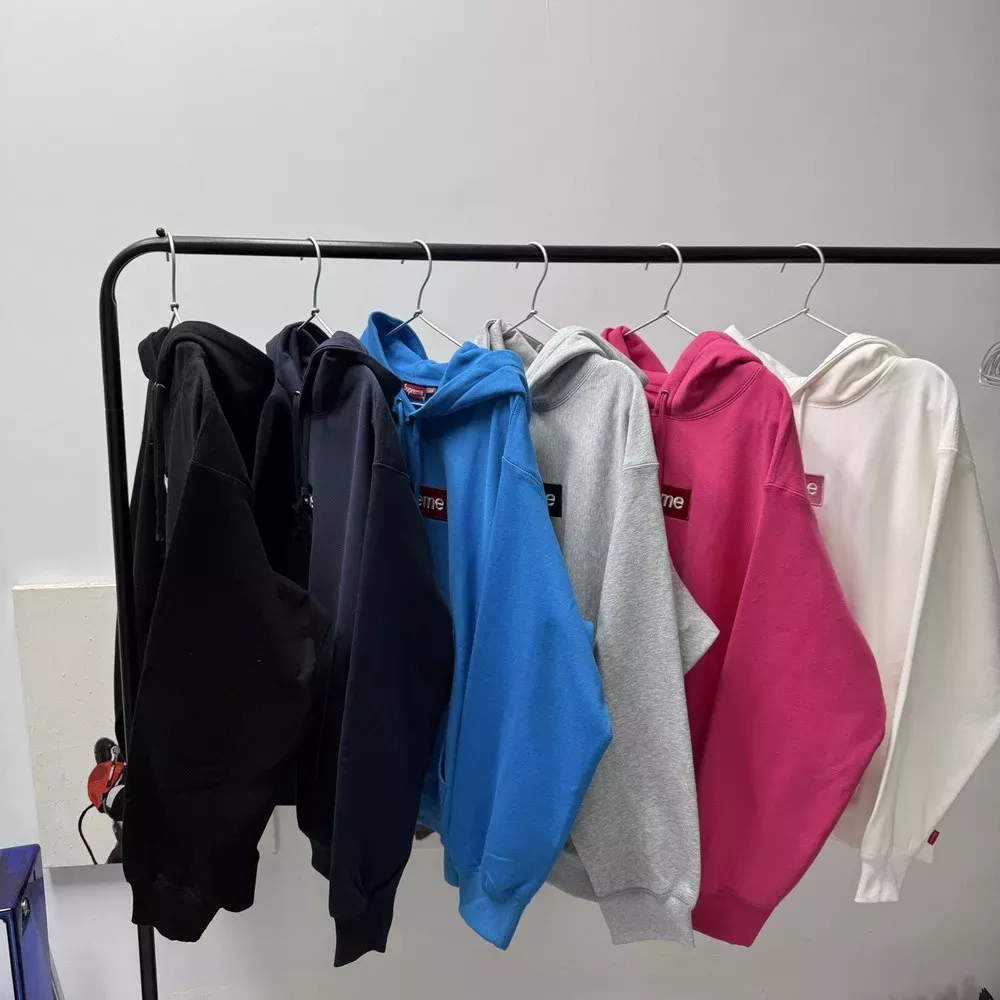 슈프림 FW25 박스로고 자수 후드 스웨트셔츠