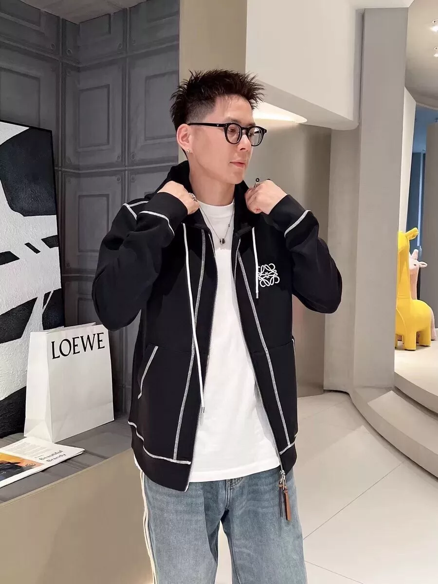 로에베 마르실 배색 스티치 집업 후드 상세 이미지 16