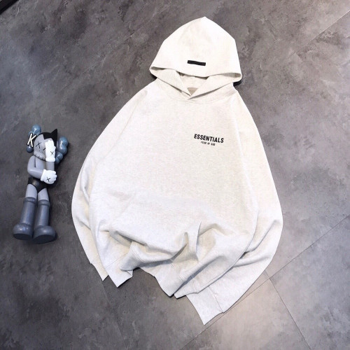 피어오브갓 에센셜 앞뒤 플로킹 레터링 후드