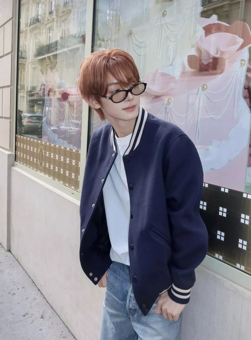셀린느 레터링 로고 타월 자수 베이스볼 재킷 상세 이미지 15