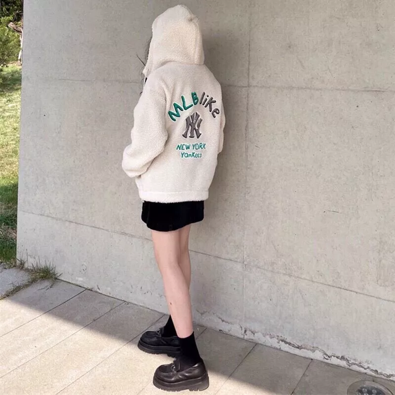 엠엘비 NY 로고 양면 보아 후드 집업 재킷 상세 이미지 12