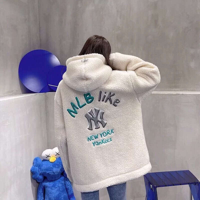 엠엘비 NY 로고 양면 보아 후드 집업 재킷 상세 이미지 11