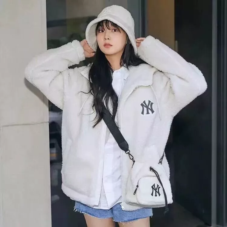 엠엘비 NY 로고 양면 보아 후드 집업 재킷 상세 이미지 13