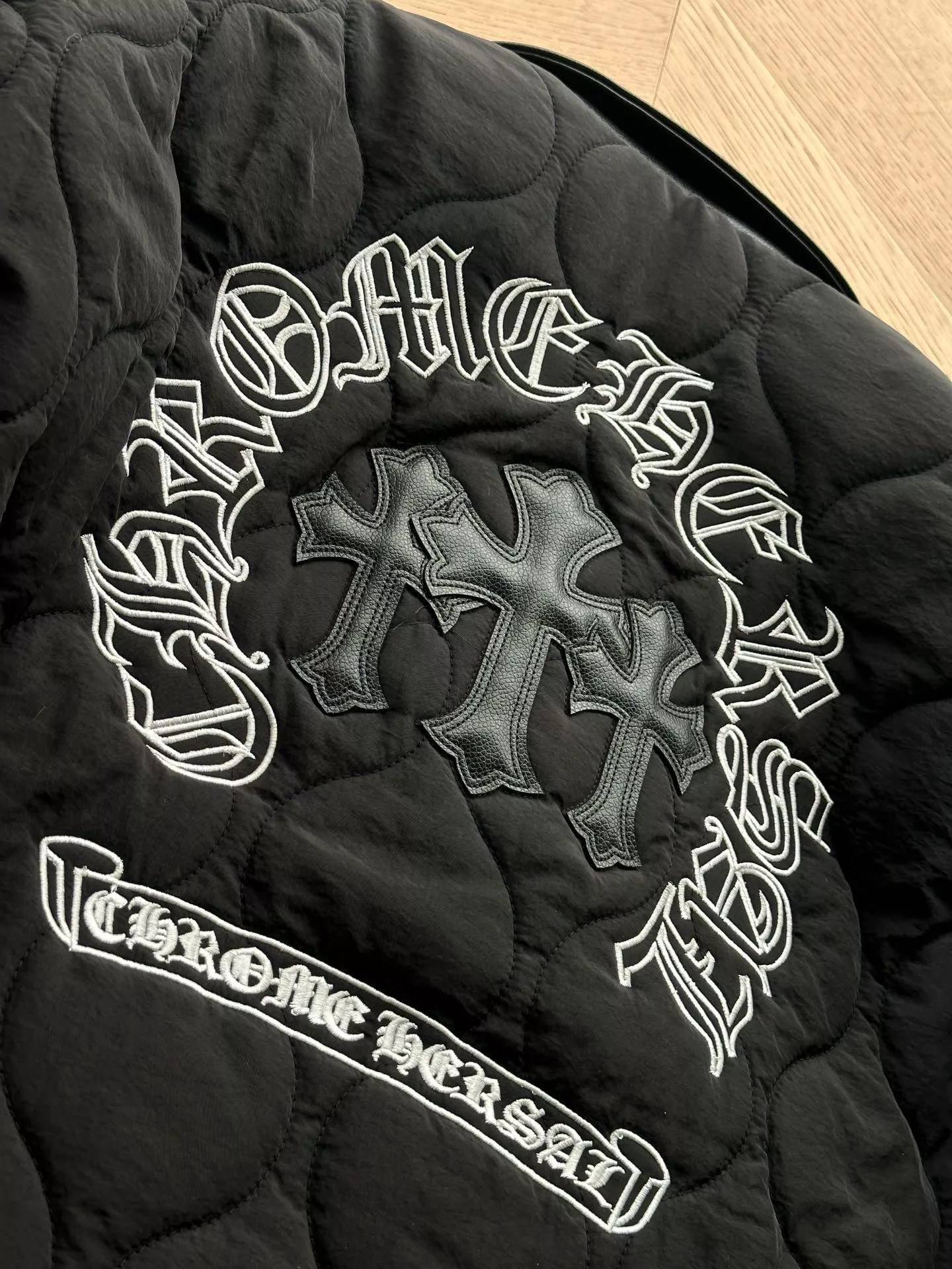 크롬하츠 가죽 카라 퀼팅 버튼 재킷 상세 이미지 20